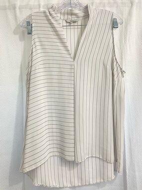 next Ivory Sleeveless V-Neck Pinstripe Camisole